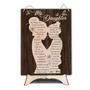 Mother Daughter Art Wood Sign - Heartfelt Daughter Gift From Mom For Birthday Or Mother's Day