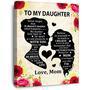 Thoughtful Mother Daughter Canvas Art For Bedroom - Ideal Birthday Gift With Heartfelt Quote