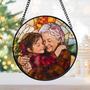 Personalized Grandma Portrait Faux Stained Glass DéCor For Christmas - Touching Custom Photo Family Gift