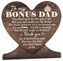 Thoughtful Step Dad Gifts: Wooden Sign With Heartfelt Quote For Father's Day, Birthday, Christmas