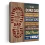 Heartfelt Canvas Wall Art For Bonus Dad Gifts - Home Office Decor