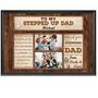 Heartfelt Step Dad Gifts Canvas - Personalized Photo Print For Birthdays & Christmas - Daughter And Son's Touching Gift