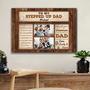 Heartfelt Step Dad Gifts Canvas - Personalized Photo Print For Birthdays & Christmas - Daughter And Son's Touching Gift