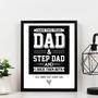 Thoughtful Step Dad Gifts Canvas For Father's Day - Personalized Print For Dad And Step Dad