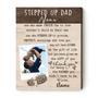 Heartfelt Personalized Canvas For Step Dad Gifts - Celebrate Bonus Dad On Father's Day Or Birthday With Custom Art From Daughter Or Son