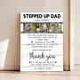 Heartfelt Canvas For Stepdad - Thank You Dad Gift For Christmas, Birthday, Father's Day - Personalized For Living Room DéCor