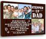 Thoughtful Step Dad Gifts Photo Collage Canvas For Father's Day Or Birthday - Personalized And Heartfelt From Kids