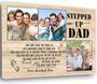 Thoughtful Step Dad Gifts Photo Collage Canvas For Father's Day Or Birthday - Personalized And Heartfelt From Kids