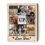 Heartfelt Step Dad Gifts: Christmas Photo Canvas For Bonus Dad From Daughter & Son