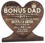 Touching Step Dad Gifts Wood Sign For Father's Day Birthday Christmas - Heartfelt Bonus Dad Plaque