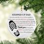 Personalized Step Dad Christmas Ornament Gift For Stepfather. Perfect Holiday Keepsake For Step Dad