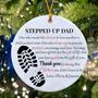 Personalized Step Dad Christmas Ornament Gift For Stepfather. Perfect Holiday Keepsake For Step Dad