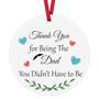 Personalized Step Dad Gifts: Ceramic Ornament From Daughter Son - Christmas And Father’s Day Keepsake