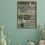 Heartfelt Step Dad Definition Canvas For Father's Day Or Birthday - Personalized Wall Decor Gift