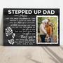 Step Dad Canvas Gifts - Personalized Father's Day Photo Collage For Stepdad's Living Room Decor