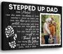 Step Dad Canvas Gifts - Personalized Father's Day Photo Collage For Stepdad's Living Room Decor