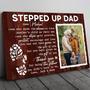 Step Dad Canvas Gifts - Personalized Father's Day Photo Collage For Stepdad's Living Room Decor