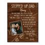 Heartfelt Step Dad Gifts: Personalized Canvas Wall Art From Kids For Father's Day Or Birthday