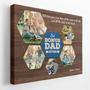 Heartfelt Step Dad Gifts - Custom Photo Collage Canvas For Father's Day