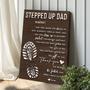 Personalized Father's Day Canvas For Step Dad Gifts - Thoughtful Bonus Dad Sign From Kids