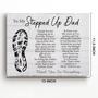 Sentimental Step Dad Gift Canvas - Heartfelt Quote For Home Or Office Decor - Ready To Hang