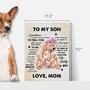 Heartfelt Mother Son Wall Art Canvas - Personalized Loving Message For Living Room And Bedroom DéCor