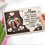 Heartfelt Mother Son Wooden Sign With Custom Photo & Names - Perfect Mother's Day Gift For Living Room Decor