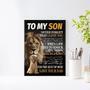 Thoughtful Mother Son Wall Art Poem Lion Canvas For Son's Room - Unique Birthday Gift