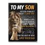 Thoughtful Mother Son Wall Art Poem Lion Canvas For Son's Room - Unique Birthday Gift