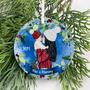 Touching Mother Son Christmas Ornament For Single Moms With Personalized Name