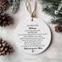 Thoughtful Mother Son Ornament - Christmas Gift From Mom & Dad, Personalized Tree DéCor Keepsake