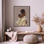 Heartfelt Mother Son Canvas - Afro American Family Art For Mom's Birthday Or New Mom Gift