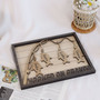 Dad fishing plaque for lake house decor, rustic wood with twine hanger and hook; custom names, Father's Day gift from kids