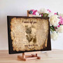 Dad remembrance canvas wall art with soft watercolor background and elegant script, a touching bereavement gift for home