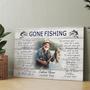 Fishing Bereavement Gift Canvas For Dad - Thoughtful Memorial Tribute For Father, Brother, Husband - Sympathy Wall Art