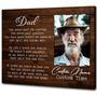 Heartfelt Memorial Canvas For Dad - Personalized Bereavement Gift