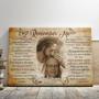 Custom Memorial Canvas For Dad - Jesus Memorial Gift With Custom Photo And Name Safe In Jesus' Arms For Bereavement