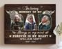 Touching Memorial Canvas For Dad - Personalized Bereavement Gift For Living Room Display