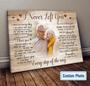 Personalized Memorial Canvas With Custom Dad-Jesus Portrait For Heartfelt Rest In Peace Tribute Art