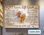 Personalized Memorial Canvas With Custom Dad-Jesus Portrait For Heartfelt Rest In Peace Tribute Art