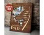 Thoughtful Fishing Canvas For Dad - Personalized Father’s Day Gift, Rustic Design, Perfect For Living Room Decor