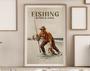 Heartfelt Dad Fishing Canvas Art For Living Room - Retro Style Fishing Decor With Custom Name