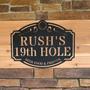 Touching Personalized Dad Golf Metal Sign 19th Hole Decor For Man Cave Or Bar