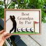 Heartfelt Dad Golf Wood Sign With Kids' Names - Personalized Father's Day Gift For Golfer Dads