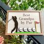 Heartfelt Dad Golf Wood Sign With Kids' Names - Personalized Father's Day Gift For Golfer Dads