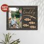 Heartfelt Fishing Dad Canvas Art - Thoughtful Gift For Father's Day, Christmas, Birthday In Rustic Style