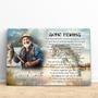 Thoughtful Personalized Memorial Canvas For Dad - Fishing Theme Remembrance Gift For Father And Fisherman