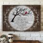 Touching Memorial Tree Art Canvas For Loss Of Mom - Personalized Remembrance Gift With Cardinal Design