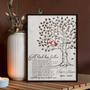 Heartfelt Cardinal Memorial Tree Art Canvas Custom For Mom/Dad Loss Tribute In Living Room Decor