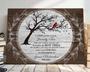 Touching Memorial Tree Art Canvas For Loss Of Mom - Personalized Remembrance Gift With Cardinal Design